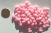 100 9x6mm Acrylic Opaque Pink Ovals